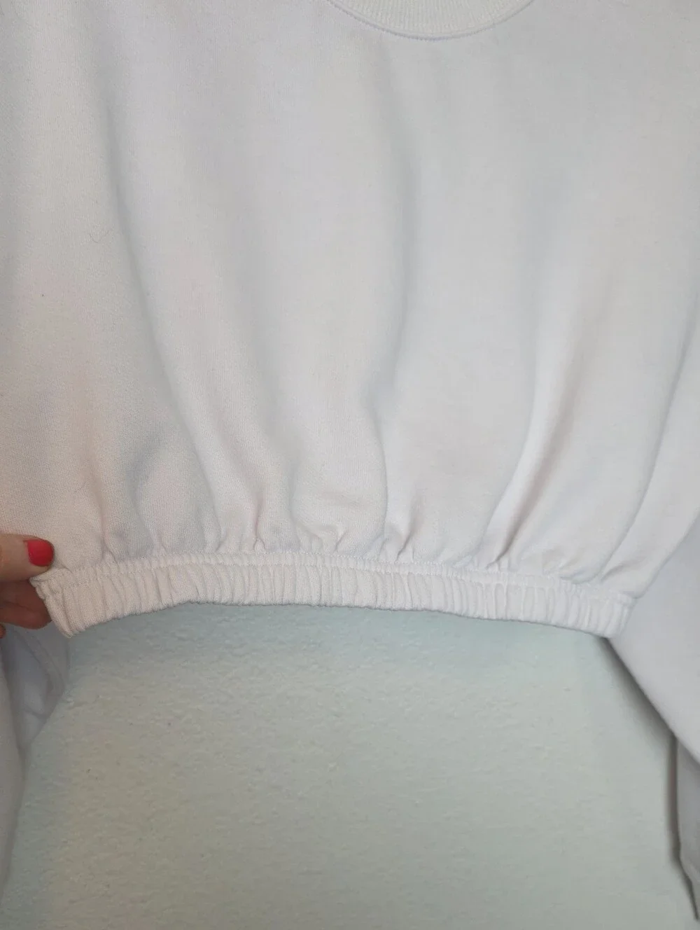 ALO YOGA Devotion Crewneck Pullover Sweatshirt In White Cozy Cropped Size Small